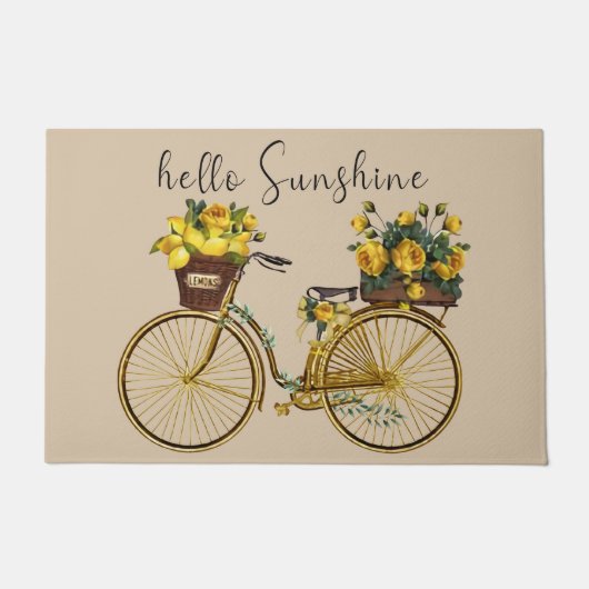 自転車ウェルカムマット、バイクドormat、自転車ライダーギフト ドアマット (正面)