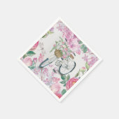 自転車エレガントと花 スタンダードカクテルナプキン (角)