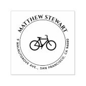 自転車エレガントモダン文字カスタム差出人住所 セルフインキングスタンプ (デザイン)