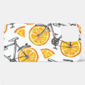 自転車オレンジ：水彩夏パターン Case-Mate iPhoneケース (裏面 (横))