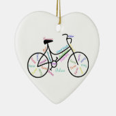 自転車カスタム用のやる気を起こさせるサイクリング日付ワード セラミックオーナメント (右)