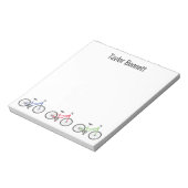 自転車カラフルカスタムのメモパーソナライズされた帳 ノートパッド (回転)