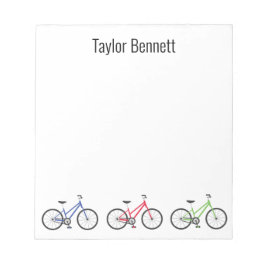 自転車カラフルカスタムのメモパーソナライズされた帳 ノートパッド