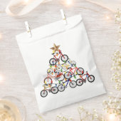 自転車カラフルクリスマスツリーオーナメント フェイバーバッグ (クリップ留めされた状態)