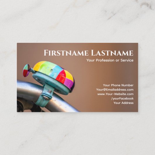 自転車カラフル修理店用バイクベル 名刺 (裏面)