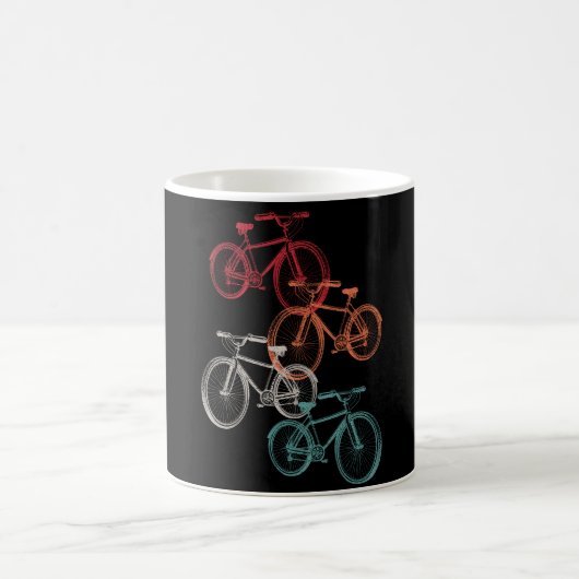 自転車カラフル コーヒーマグカップ (中央)