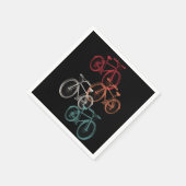 自転車カラフル スタンダードカクテルナプキン (角)
