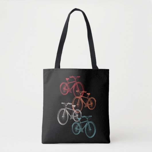 自転車カラフル トートバッグ (正面)