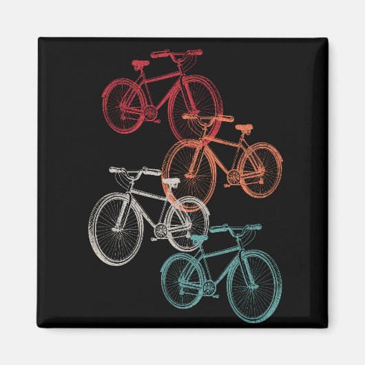 自転車カラフル マグネット (正面)