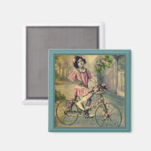 自転車ガールマグネット マグネット (正面/裏面)