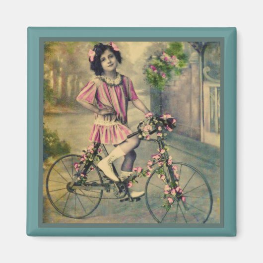 自転車ガールマグネット マグネット (正面)