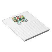 自転車ガール農家マーケットスーパーショッピングリスト ノートパッド (アングル)