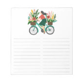 自転車ガール農家マーケットスーパーショッピングリスト ノートパッド (正面)