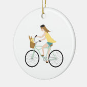 自転車ガール セラミックオーナメント (左)