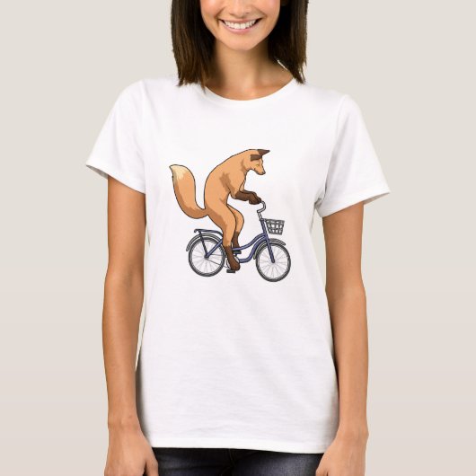 自転車キツネ Tシャツ (正面)
