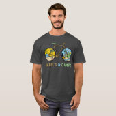 自転車キャンプおもしろTシャツ Tシャツ (正面フル)