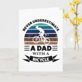 自転車ギフトおもしろい父の日パパ カード (黄色い花)