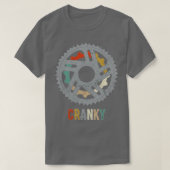 自転車クランキーレトロギフトサイクリング愛好家 Tシャツ (デザイン正面)