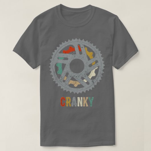 自転車クランキーレトロギフトサイクリング愛好家 Tシャツ (デザイン正面)