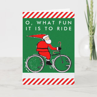 自転車クリスマスカード シーズンカード