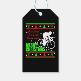 自転車クリスマスシャツ ギフトタグ