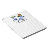 自転車クリスマスショッピングリストカスタムホリデイ ノートパッド (アングル)