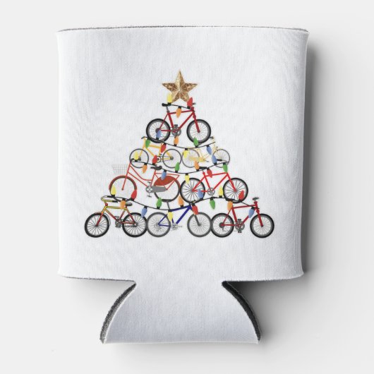 自転車クリスマスツリーオーナメントギフト 缶クーラー (正面)