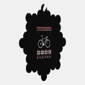 自転車クリスマスホリデー オーナメントカード (右)