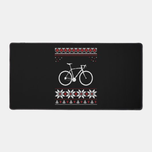 自転車クリスマスホリデー デスクマット (正面)