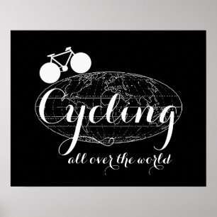自転車クールのスポーツをテーマにした装飾 ポスター