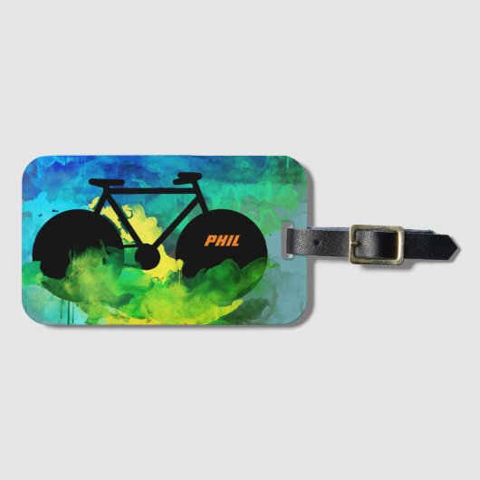 自転車クールグラフィックアート ラゲッジタグ (正面横)