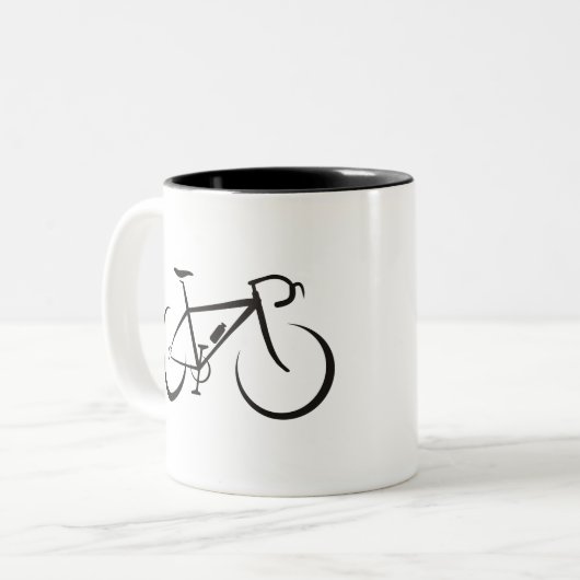 自転車クールサイクリングロードバイクアウトドアエクササイズcoo ツートーンマグカップ (正面左)