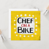 自転車グリーティングカードのシェフ カード (正面/裏面インサイチュ)