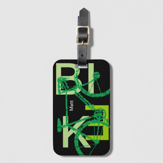 自転車グリーンバイク ラゲッジタグ (正面縦)