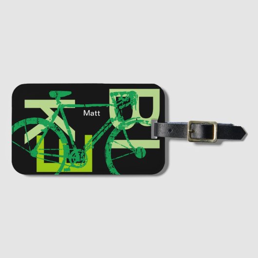 自転車グリーンバイク ラゲッジタグ (正面横)