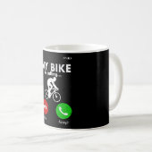 自転車サイクリストおもしろいギフトプレゼントアイディア コーヒーマグカップ (正面右)