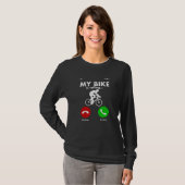 自転車サイクリストおもしろいギフトプレゼントアイディア Tシャツ (正面フル)