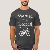 自転車サイクリスト結婚したカップルサイクリング Tシャツ (正面)