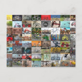 自転車サイクリングコラージュ ポストカード (正面)