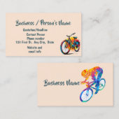 自転車サイクリングサイクリングクラスカスタムビジネス 名刺 (正面/裏面)