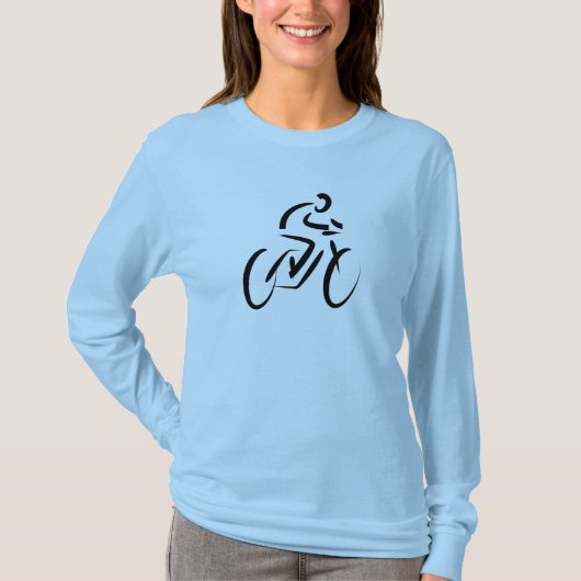 自転車サイクリングデザインシャツ Tシャツ (正面)