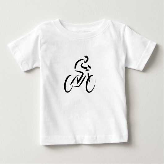 自転車サイクリングデザインTシャツ ベビーTシャツ (正面)