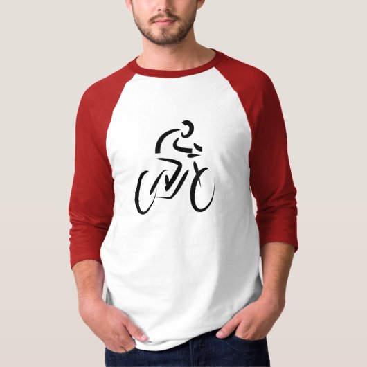 自転車サイクリングデザインTシャツ Tシャツ (正面)