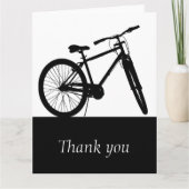 自転車サイクリングバイクもしくは自転車に乗る人サンキュー感謝していバイシクル サンキューカード (正面)