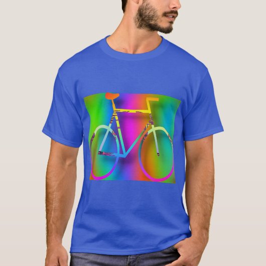 自転車サイクリングバイク王室のブルー Tシャツ (正面)