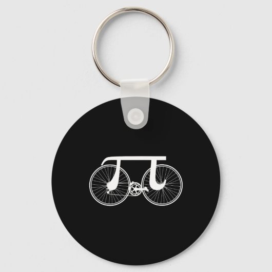 自転車サイクリングピデイプおもしろいン3月14日3.14 キーホルダー (正面)