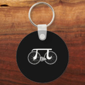 自転車サイクリングピデイプおもしろいン3月14日3.14 キーホルダー (正面)