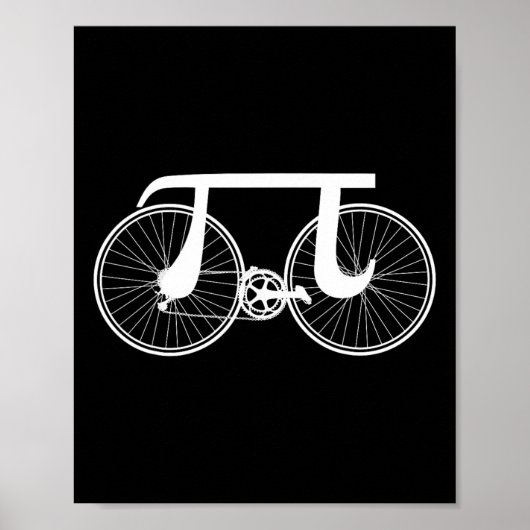 自転車サイクリングピデイプおもしろいン3月14日3.14 ポスター (正面)