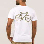 自転車サイクリング文字デザイン Tシャツ (裏面)
