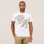 自転車サイクリング文字デザイン Tシャツ (正面フル)